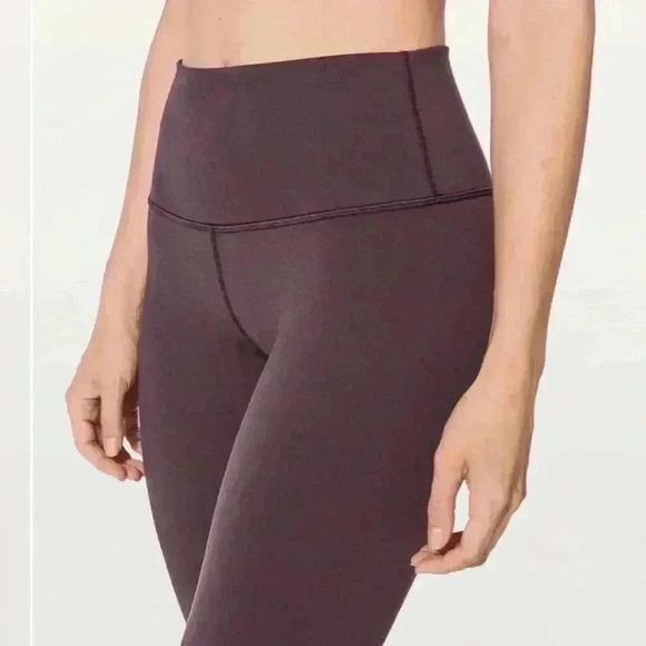 Lululemon Black Cherry  24” leggings perfect preowned - Picture 3 of 8